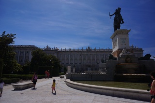 Plaza de Oriente with the Royal Palace of Madrid in the background