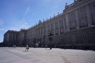 The long side of the Royal Palace of Madrid