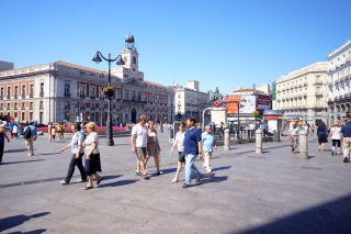 The Plaza de Sol, in the late morning