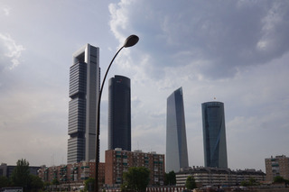 Part of the Madrid skyline we never saw, from Chamartin station