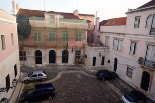The view from our room. A quiet courtyard