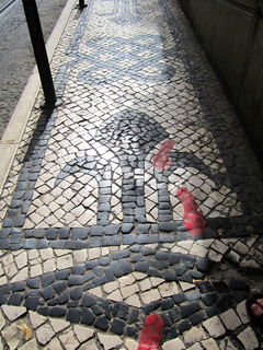 ...and the stone sidewalks