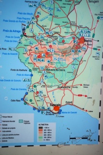 Another version of the map, we are where the little man with the flag is