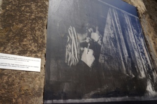 One of a series of photographs down an old concrete wall