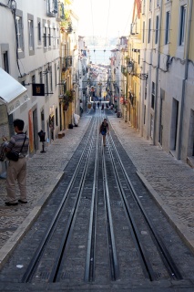 The funicular line and the incline that turns into a street party nightly. Never saw the funicular