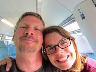 Us on the train to Berlin
