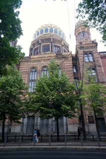 At the beginning of our 6.5 hour walking tour. A not great shot of the Jewish Synagogue