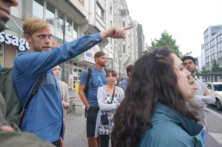 Matt, our most excellent guide, pointing at something interesting