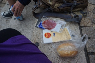 A little "market lunch" during our mid walk break