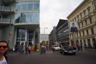 Checkpoint Charlie, all touristed