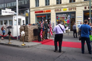 Our tour guide says these are not soldiers, but are from an agency that provides risque dancers and actors