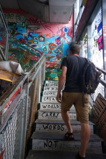On the way up