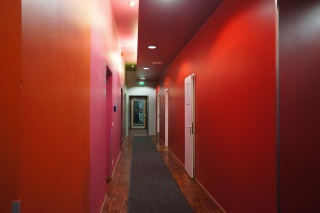 The halls of the Circus Hostel. Makes our house look tame