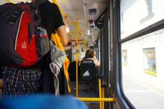 Our first tram on this trip