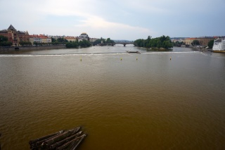 The view south up the Vltava River