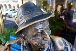 Just a bronze statue on the street. We like Brinks style