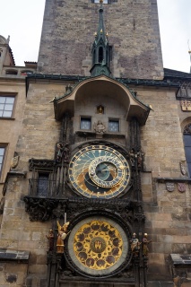 Crazy clocks in the Old Town Square clock tower
