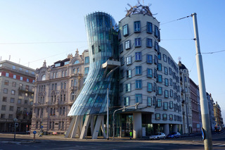 The Frank Gehry Dancing House. Love it