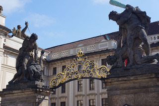 The entrance to Prague castle. You don't mess with the Habsburgs