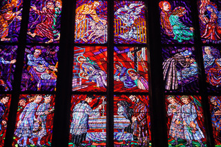 More contemporary stained glass. Fun