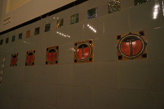 In the Prague Municipal Building. Tile ladybugs.