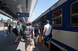 We are told all of the trains at this platform go to Praterstern, no idea where Wolkersdorf is
