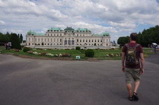 The back of the Belvedere Palace. We're not sure why someone needs this many rooms