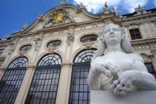 These crazy half women half lion statues, and the Belverdere