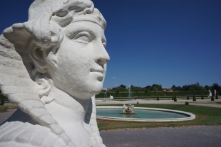 In the gardens on the way out, more she lions