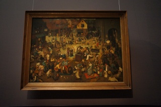 Pieter Brugel The Elder, "The Fight Between Carnival and Lent". One of a few big deals in a room full of Brugel