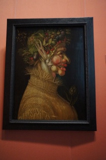 Giuseppe Arcimoldo's Summer. He's all vegetables. Big deal