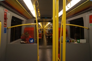 A try at a shot up the metro. Hard because the thing wiggles a lot