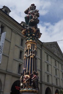The Kindlifresserbrunnen (Child Eater Fountain), in the Kornhausplatz