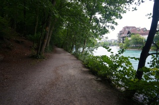 The walking path along the river Aare