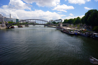 Looking up the Seine River
