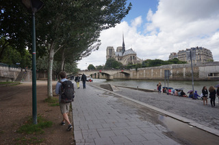 Looking down river at Notre Dame