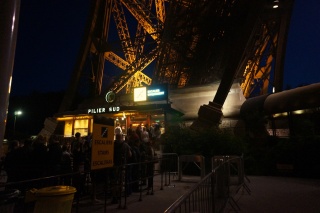 The short line for the stairs