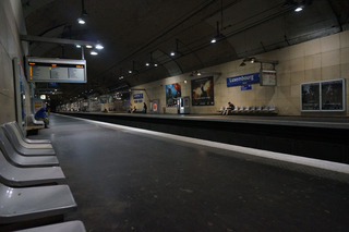 Our metro stop, Luxembourg station.