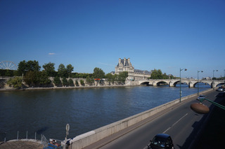 Looking across the Seine at the Louvre
