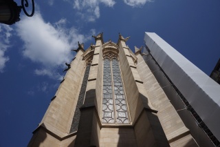 Looking back up at the gargoyles