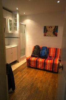 Packed and ready to go. Yep, that's the shower and the whole room. The WC is a short walk.