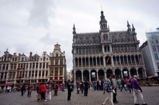 In the Grand Place, on the way to Brussels Central