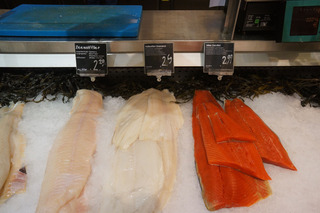 We went with halibut. It was cheaper than cod and wild salmon