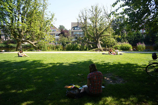 Theresa doing what she does. Brian read, napped, and wandered