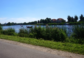 The Amstel narrowing as we get further from Amsterdam
