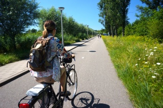 Back in the saddle, heading home. More or less