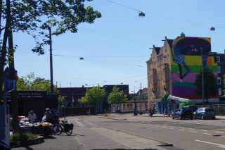 A pretty fun mural in what felt like the industrial part of town