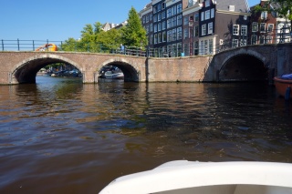 A canal intersection. Only problematic because steering this thing is a pretty imprecise operation