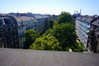 The view from their roof, back at a ridiculously large and not uncommon courtyard
