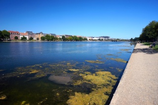 Skt. Jorgens Lake, one of four lakes that were originally city fortifications. Now surrounded by a great trail system